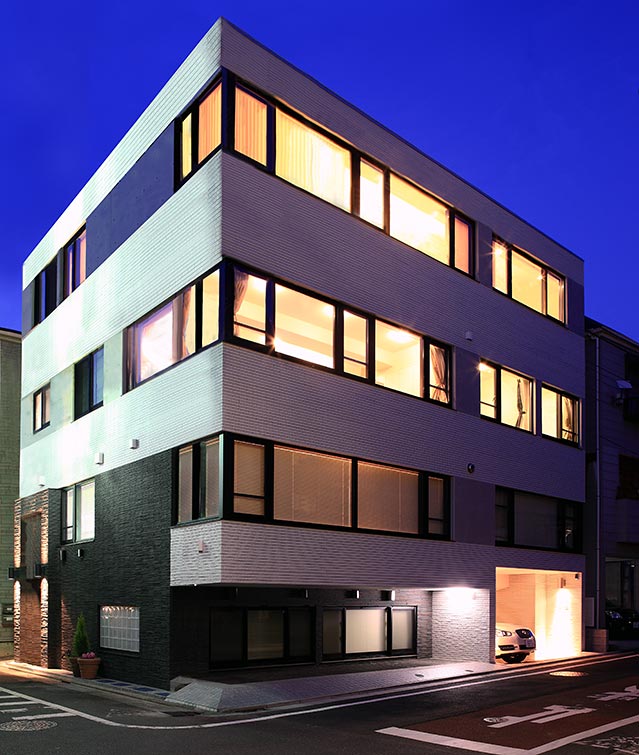 Exterior design of the apartment Night│高級住宅