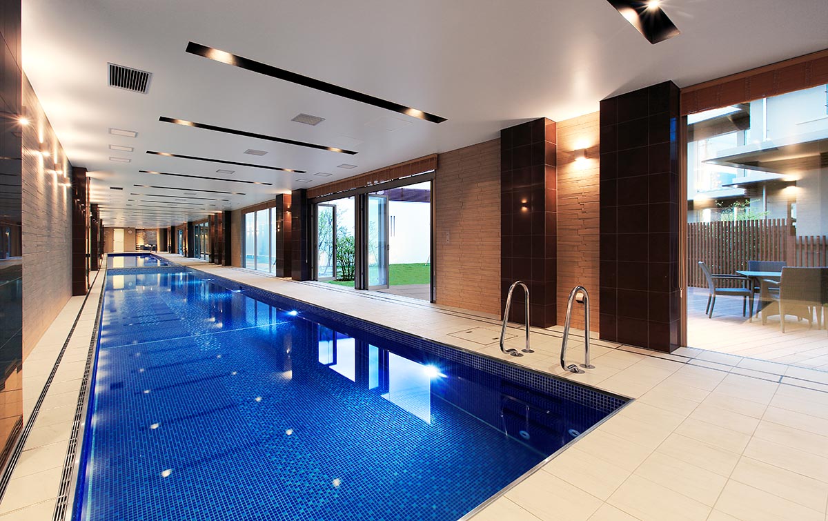 Indoor home pool design│高級住宅