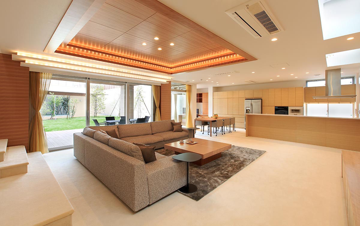 Natural modern living room design│高級住宅