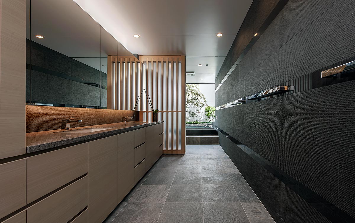 Bathroom design Japanese-style│高級住宅 和モダンなバスルーム
