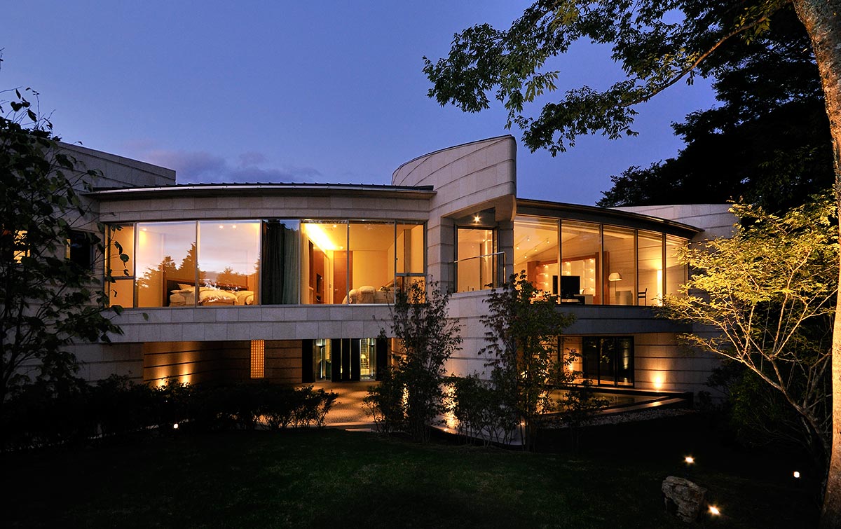 Exterior design of the villa