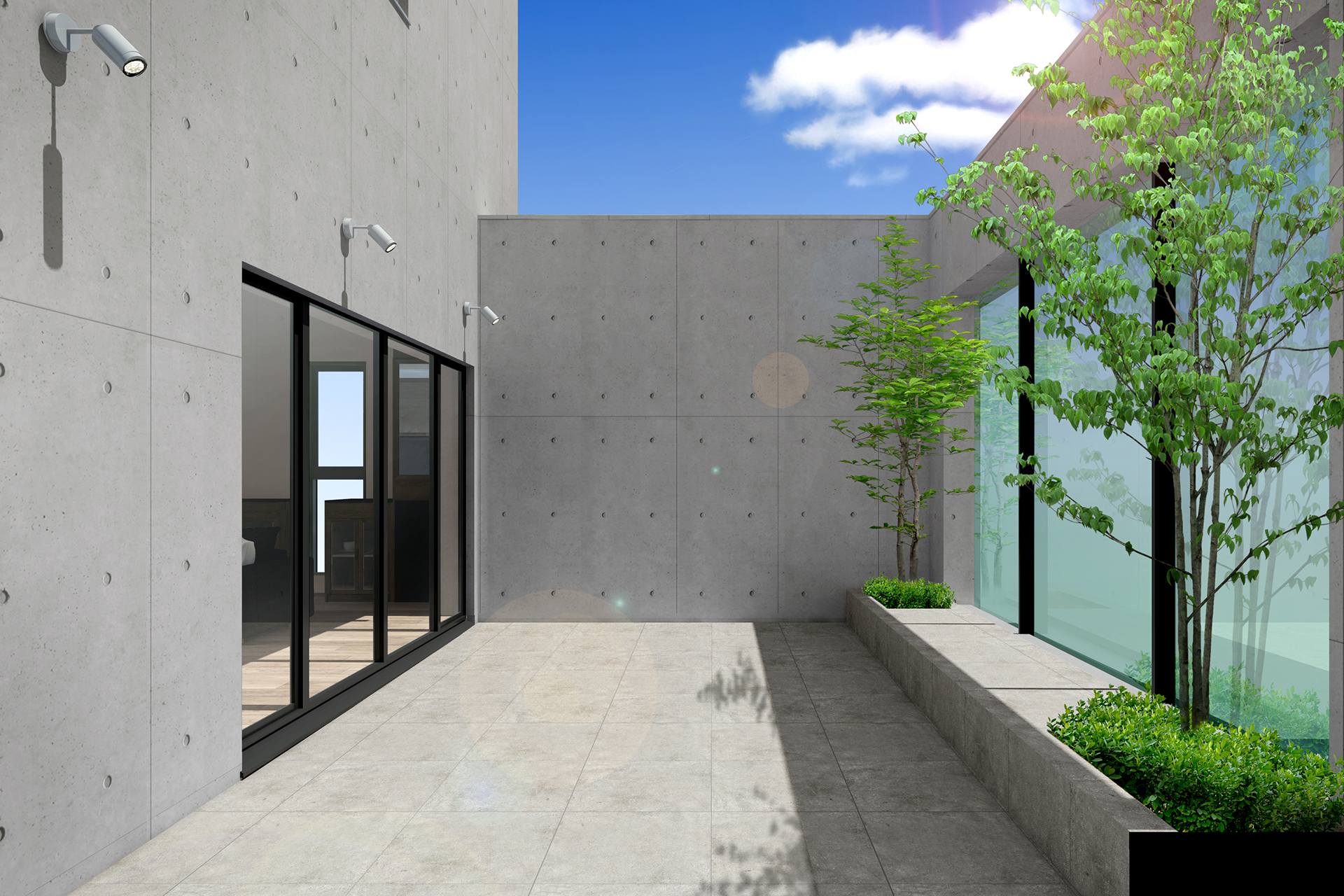 高級住宅のテラス　CG