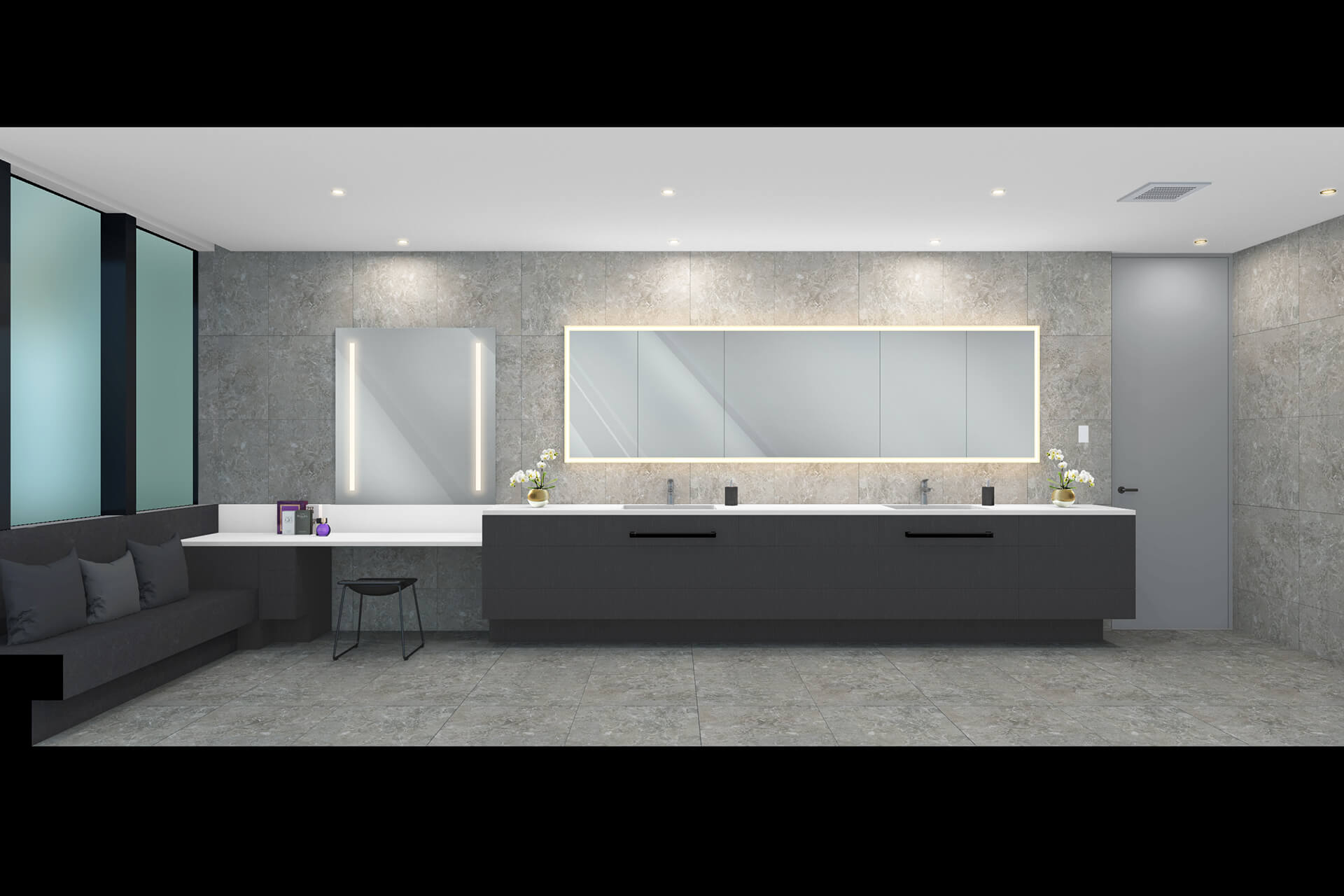 高級住宅のドレッシングルームCG