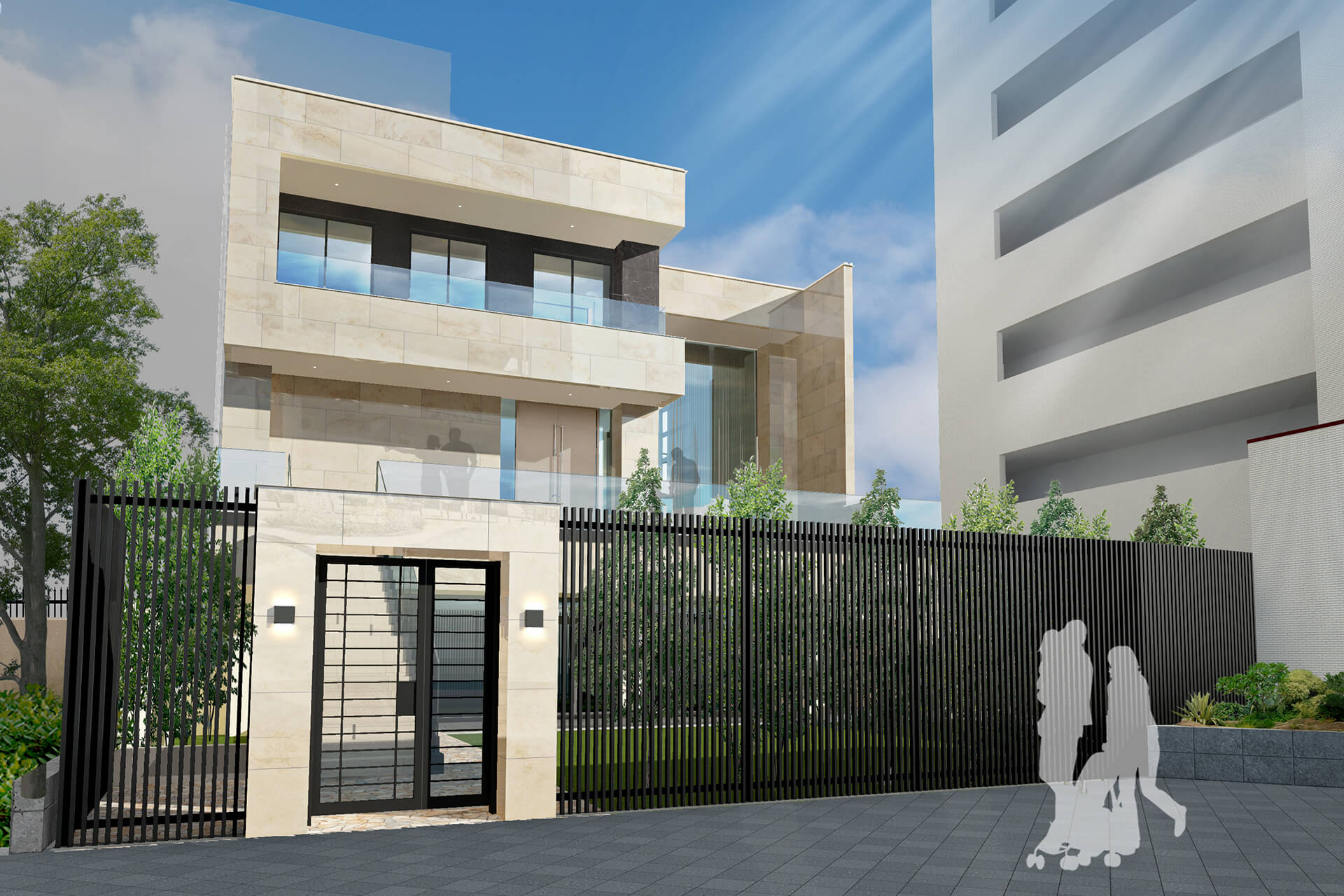 高級住宅の外観CG