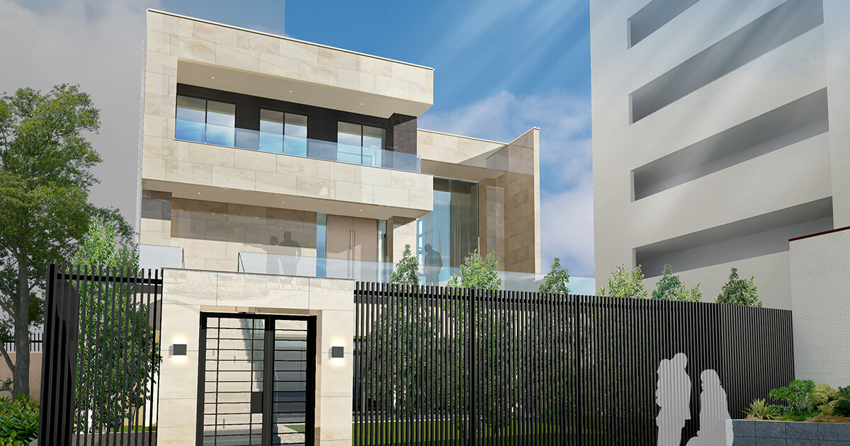 高級住宅の外観CG