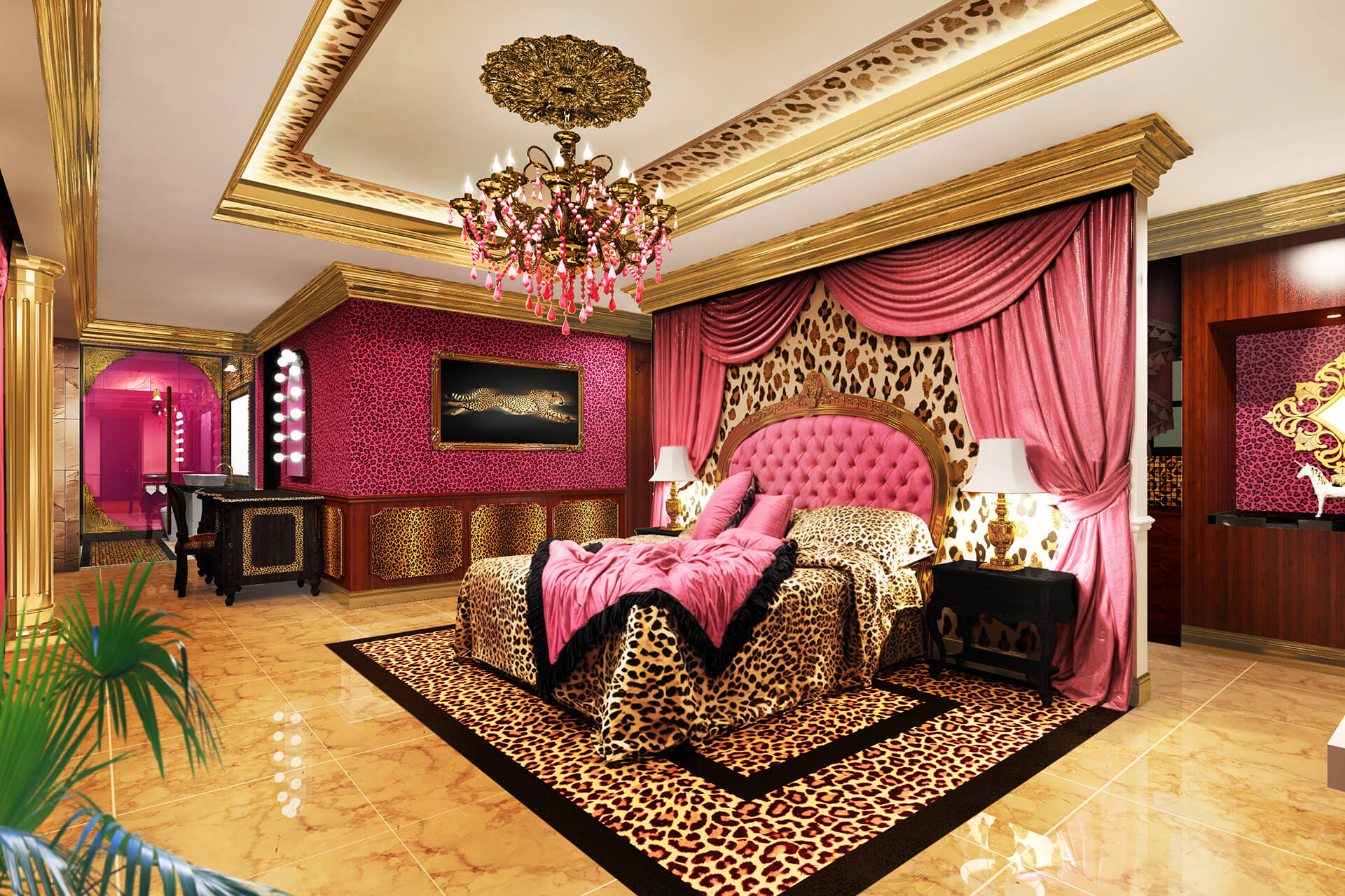 高級住宅のベッドルーム