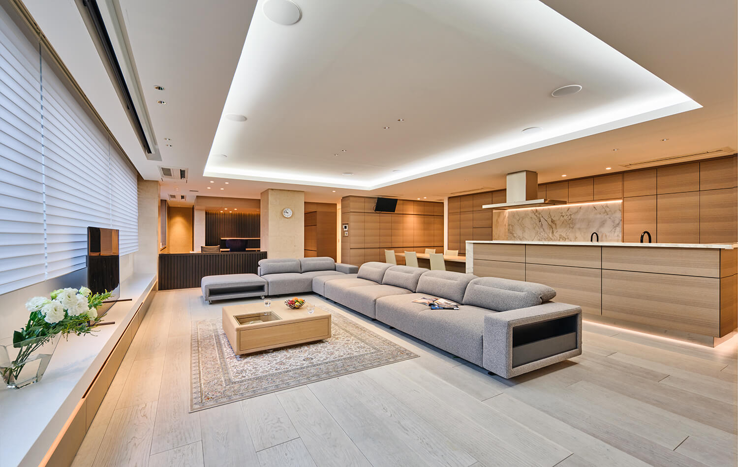 高級住宅のリビングデザイン
