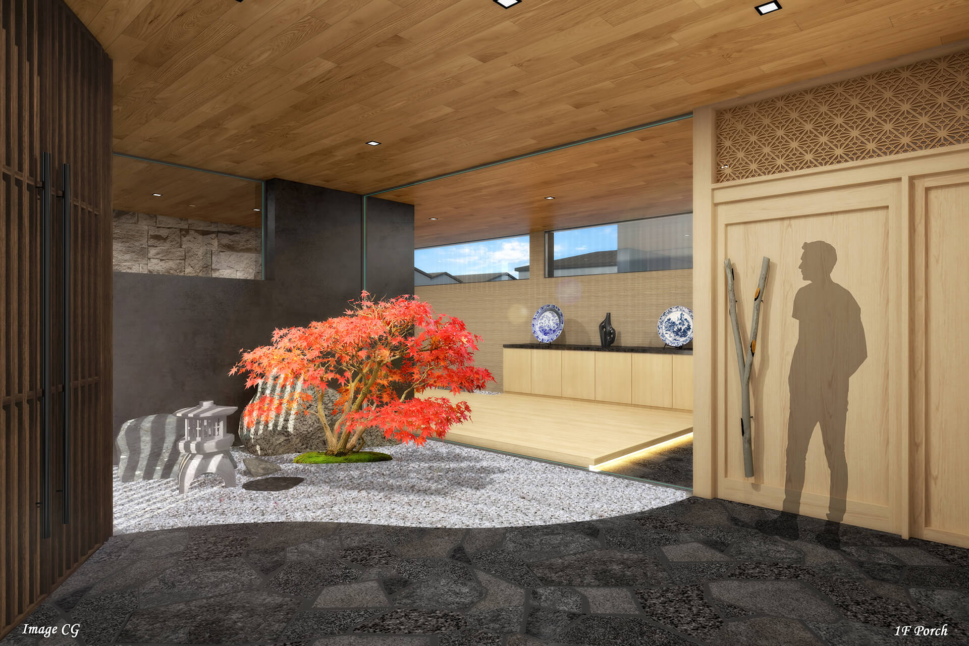 高級住宅のポーチCG