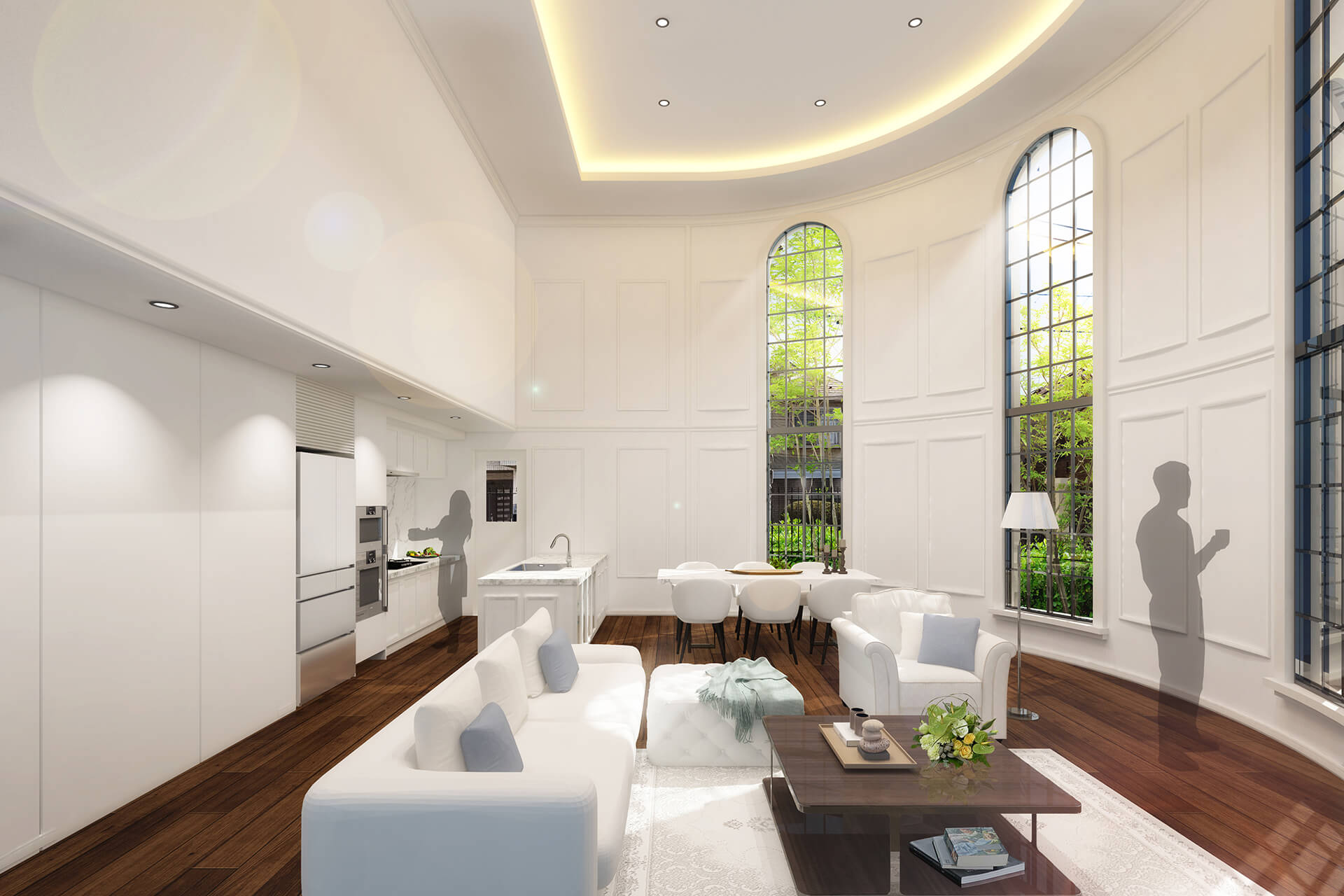 高級住宅のLDKCG