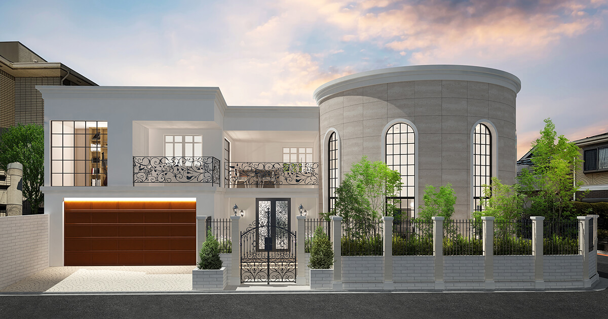 高級住宅の外観CG