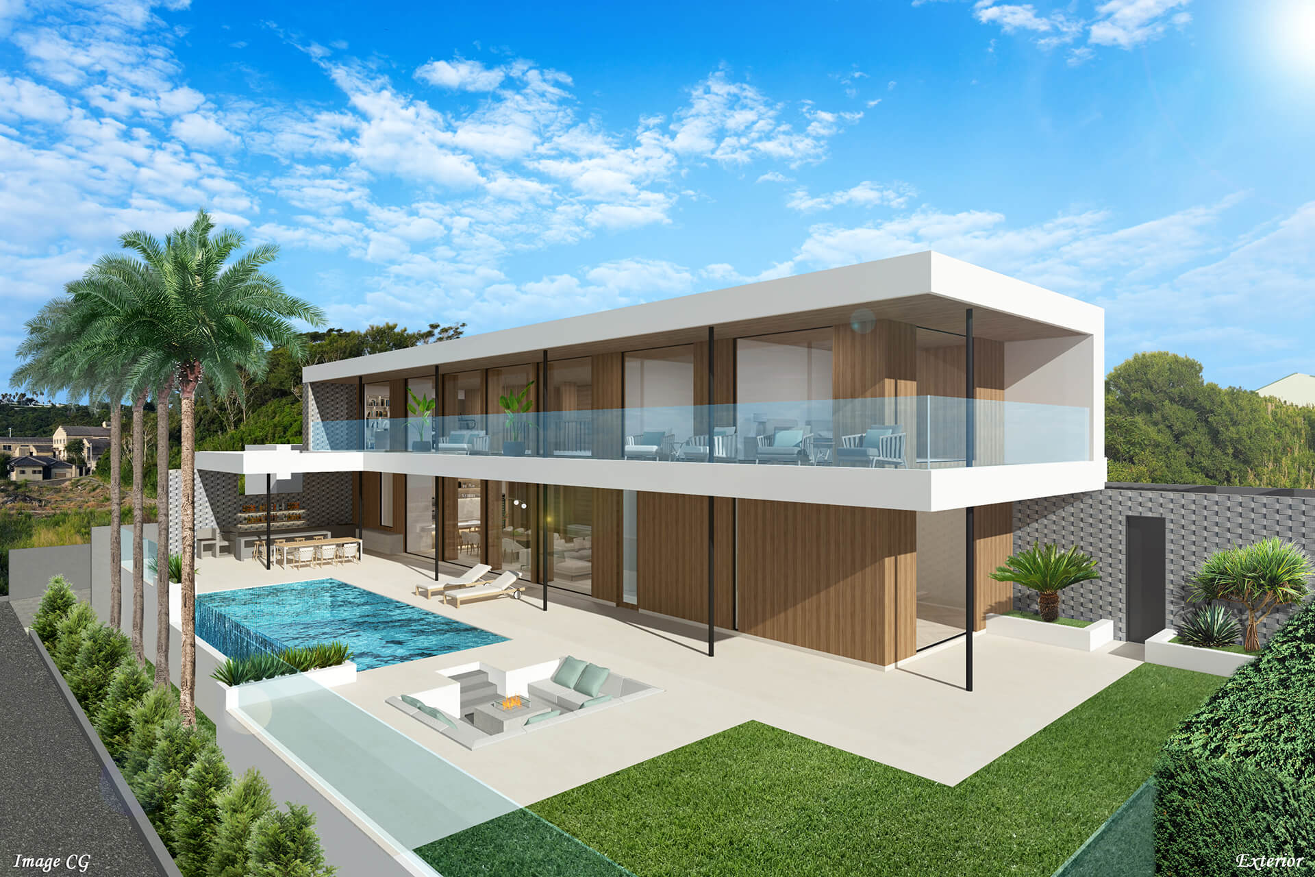 高級住宅の外観CG