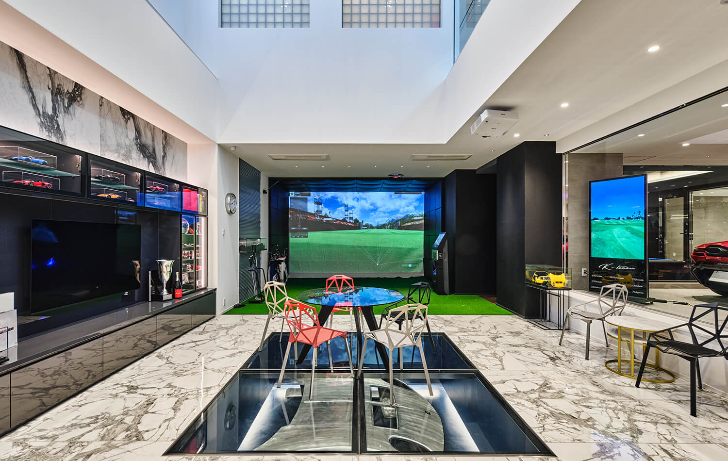 高級住宅のゴルフルーム