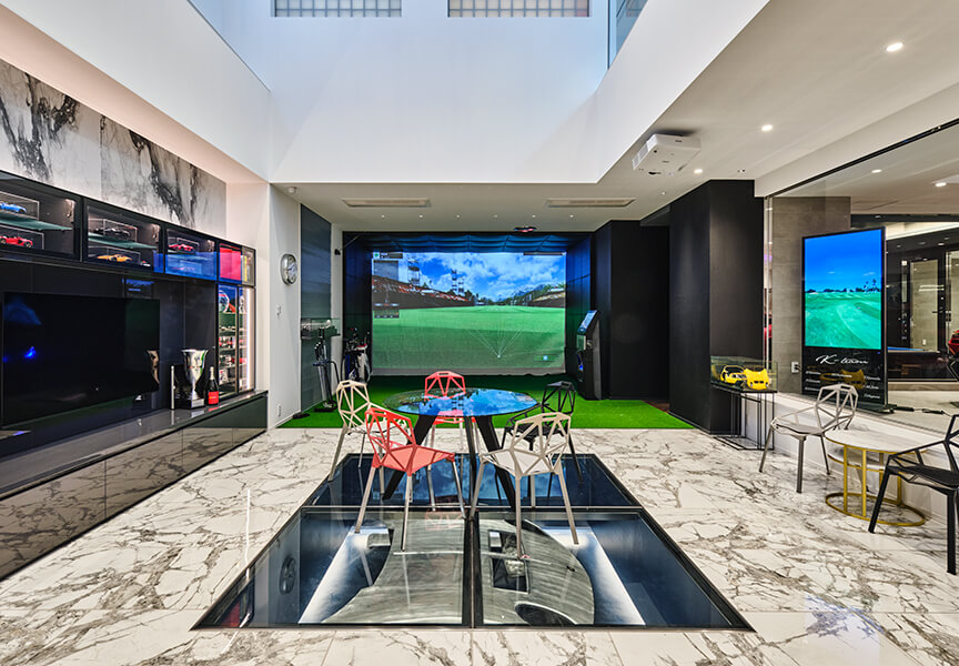 高級住宅のゴルフルーム