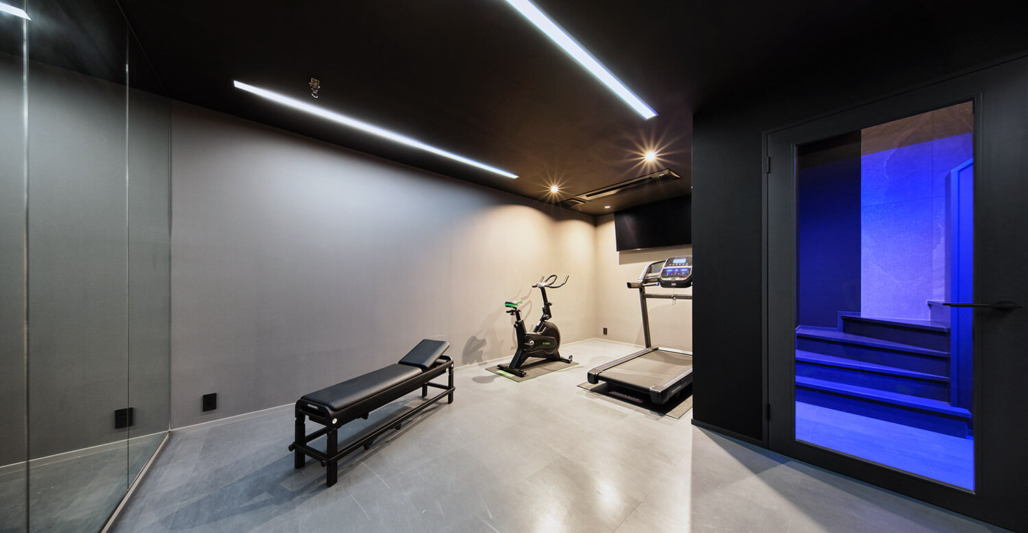 高級住宅のトレーニングルーム