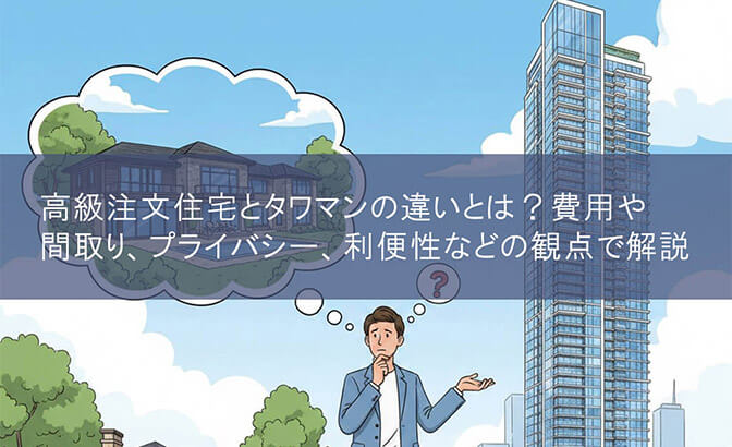 高級注文住宅とタワーマンション（タワマン）の違いとは？　費用や間取り、プライバシー、利便性などの観点で解説