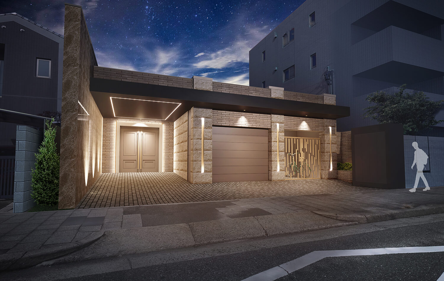 高級住宅の外観CG