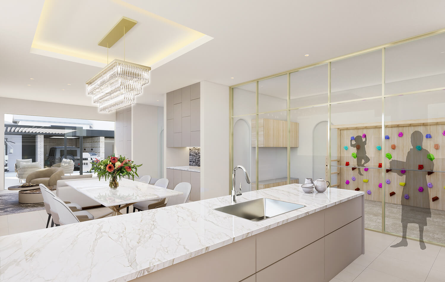 高級住宅のLDK CG