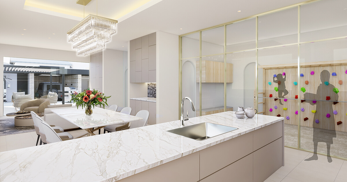 高級住宅のLDK CG