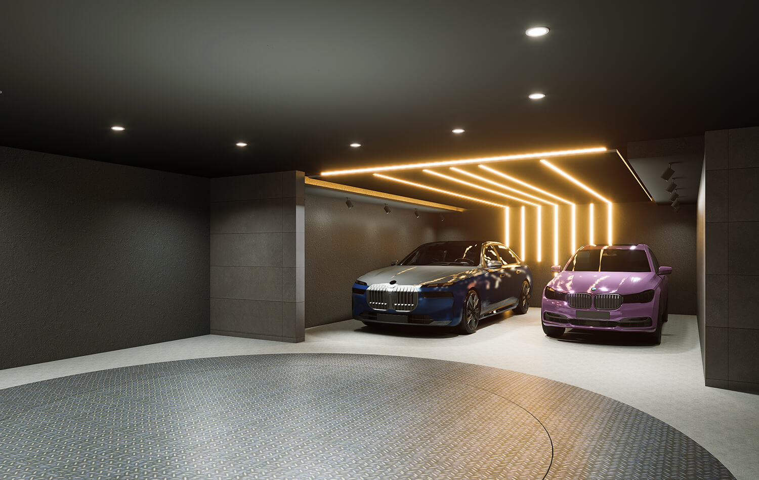 高級住宅のガレージCG