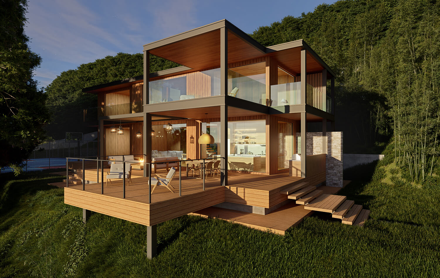 高級住宅の外観　CG