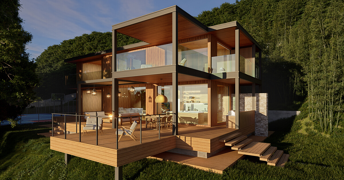 高級住宅の外観　CG