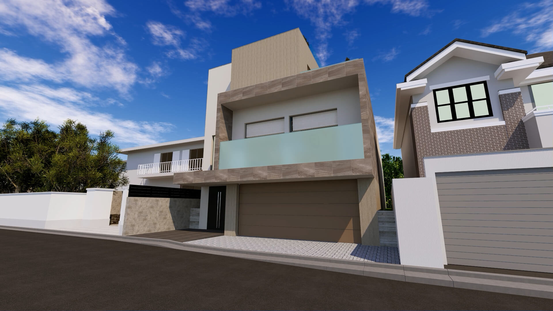 高級住宅の外観CG