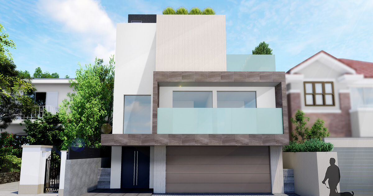 高級住宅の外観CG