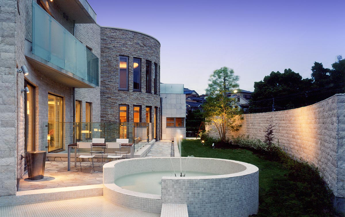residence Exterior design fountain│高級住宅 外観 噴水