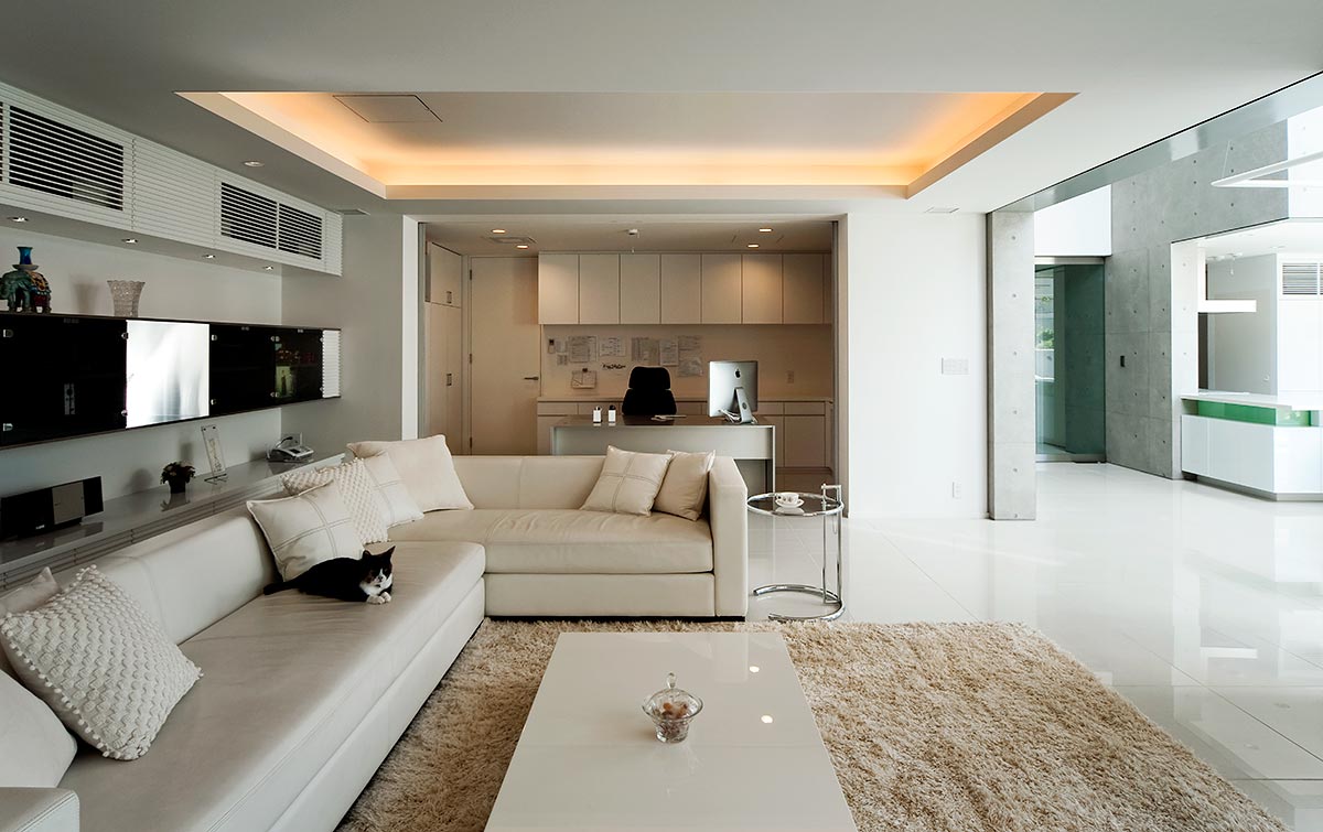 White Modern living design│高級住宅