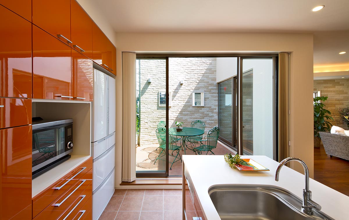 Kitchen design Orange│高級住宅