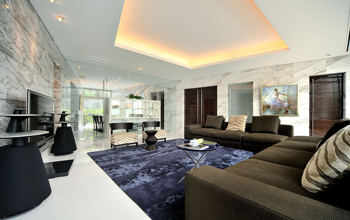 Modern living design marble│高級住宅