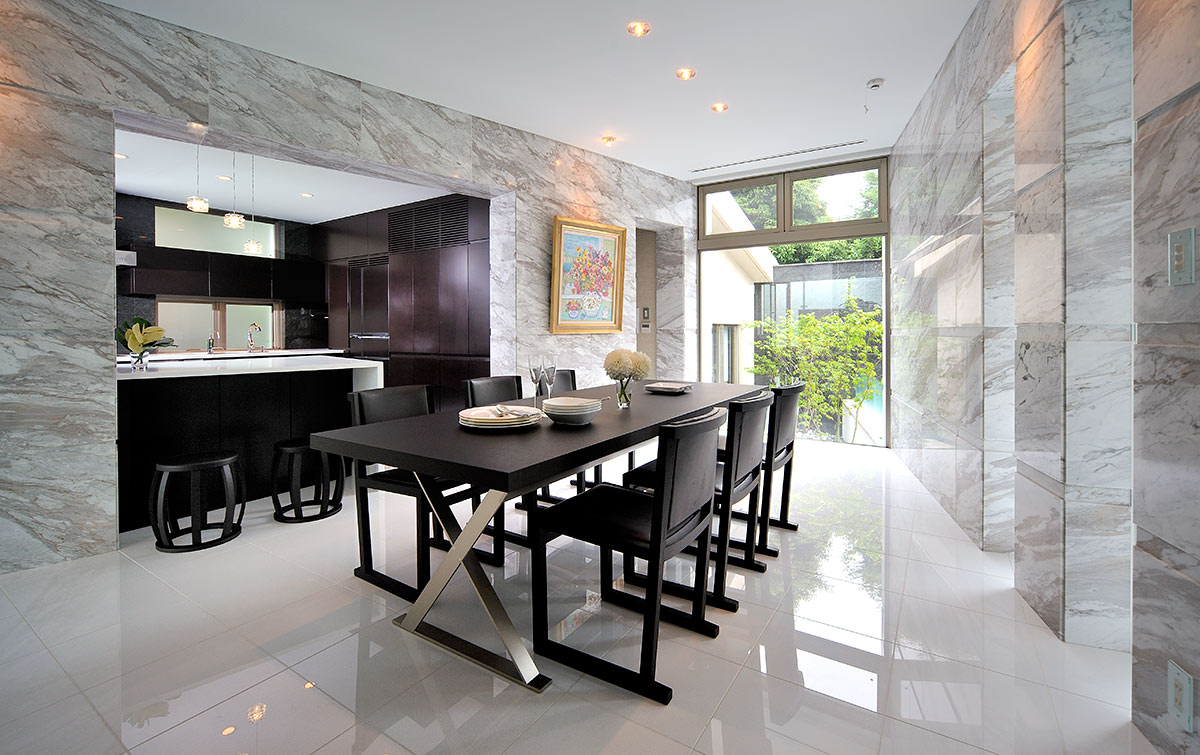 Modern dining design marble│高級住宅