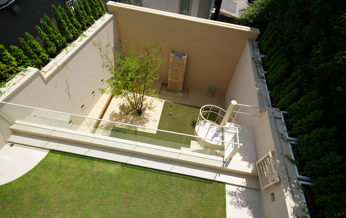 Terrace design│高級住宅コートハウス　中庭