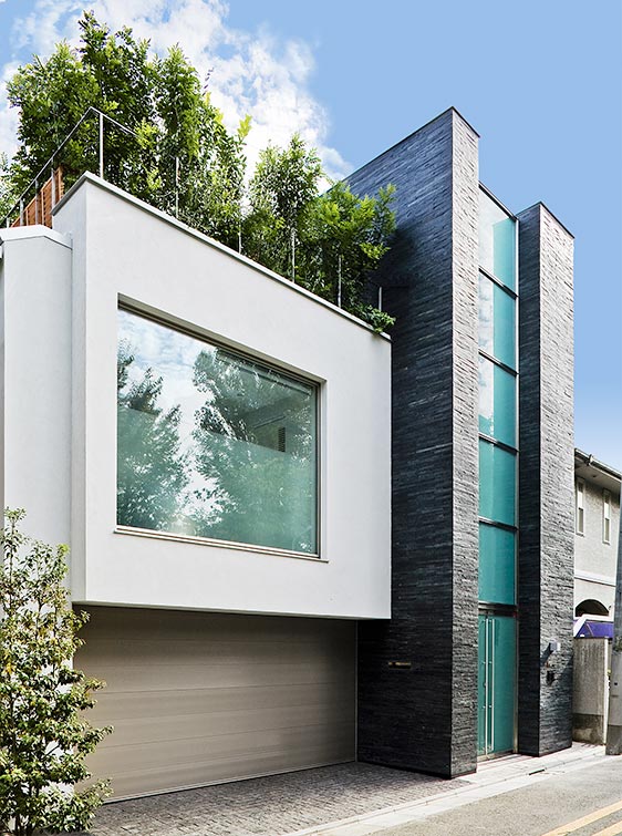 Modern house exterior design Gray and white│高級住宅外観
