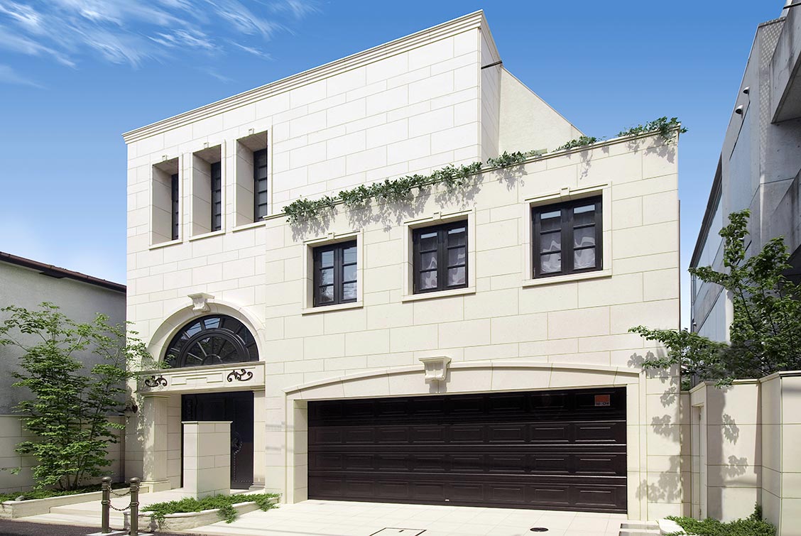Elegant exterior of a high-end two-family home