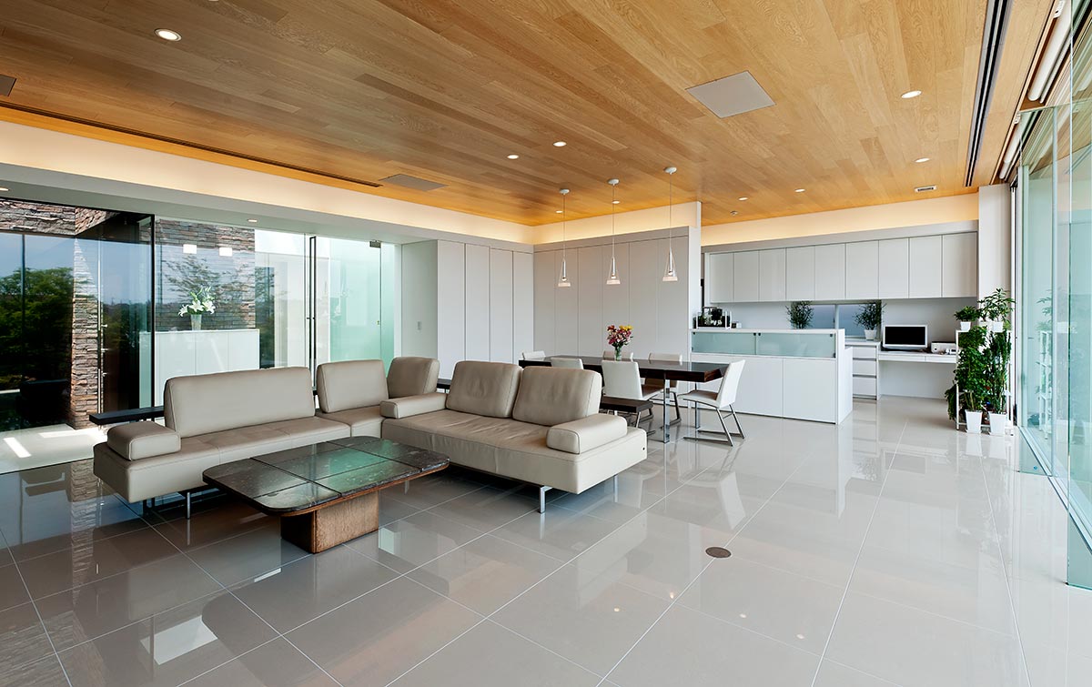 Modern living design Ceiling wood│高級住宅