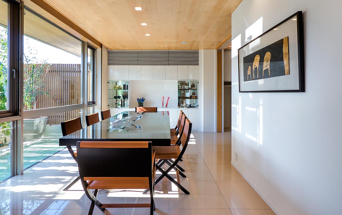 Modern dining design Ceiling wood│高級住宅