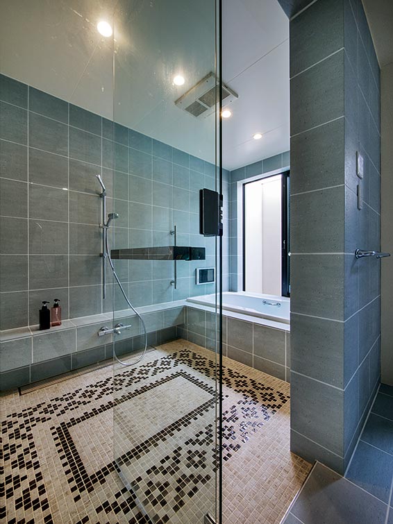 Bathroom design Mosaic tile│高級住宅