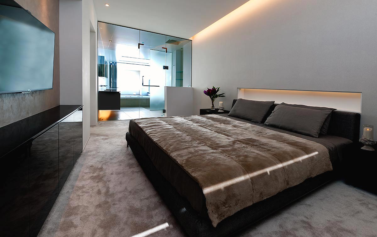 Modern bedroom design│別荘建築　ベッドルーム