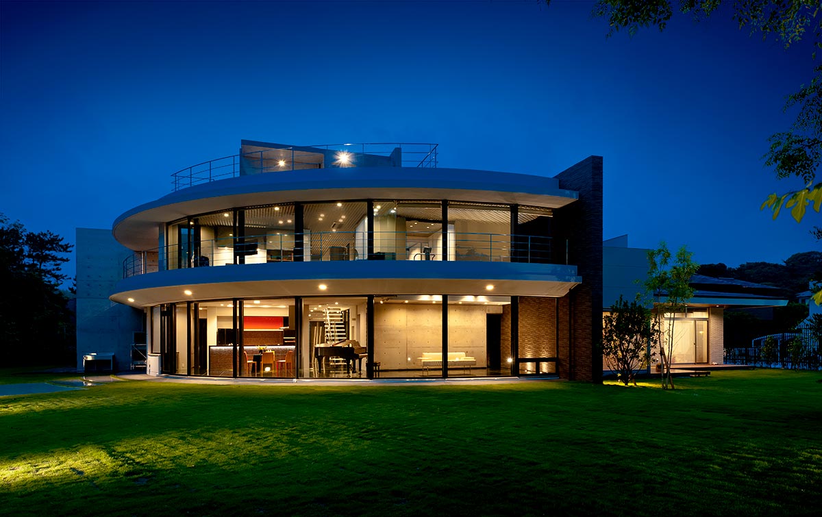 Curved exterior design modern house │高級住宅外観