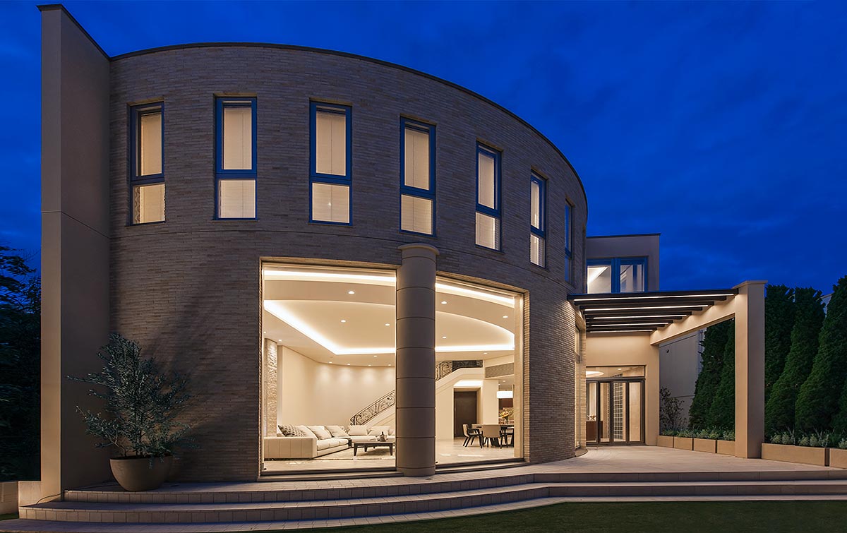 home exterior design curve│高級住宅外観 曲線