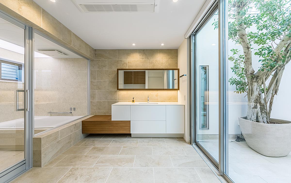 Bathroom design Modern│高級住宅コートハウスのモダンなバスルーム